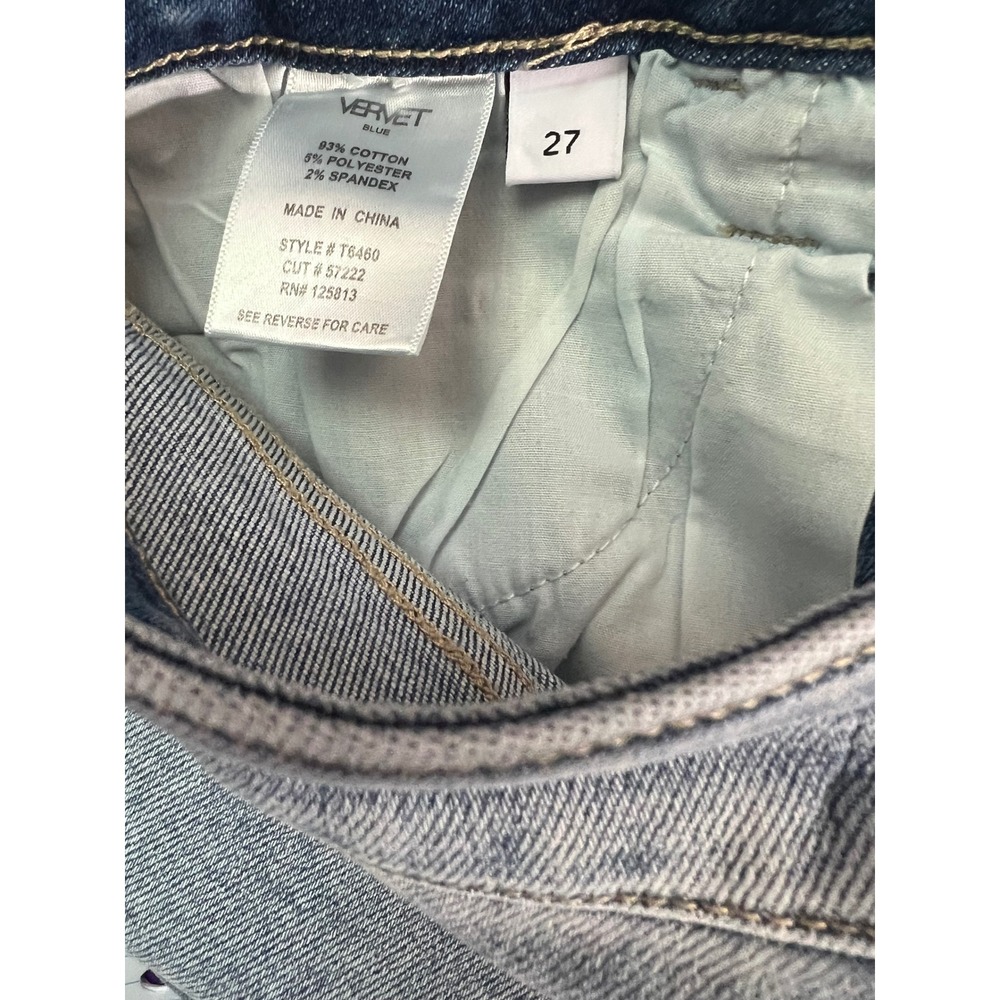 Vervet Blue Miranda Mid-Rise Boot Cut Jeans Light Wash T6460 Size 27 NEW - Picture 7 of 9